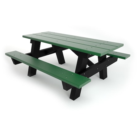 Frog Furnishings Green 6' A-Frame Table with Black Frame PB APIC6GRE